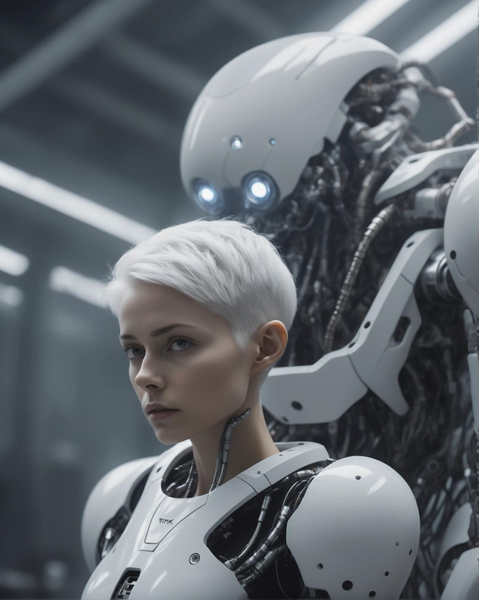 Cyborg Woman Dystopian Future