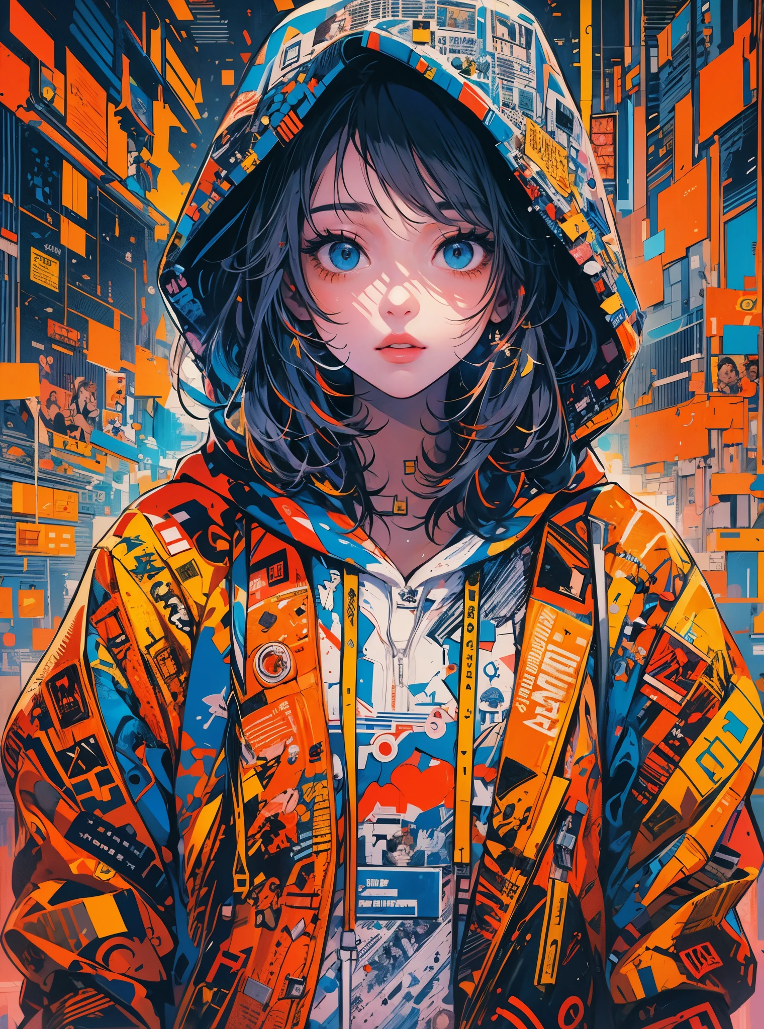Surrealism Anime Girl Portrait