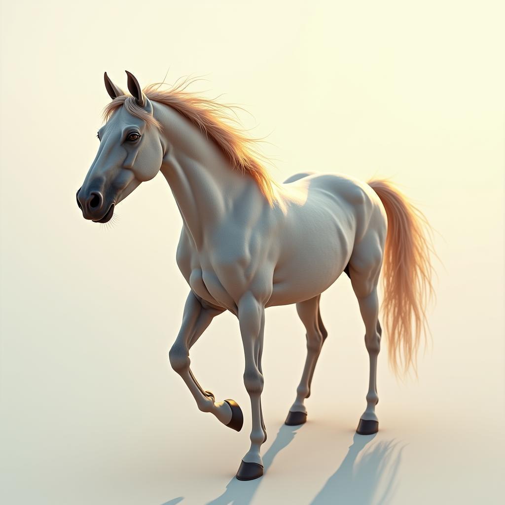 Majestic Horse From Above in Golden Light