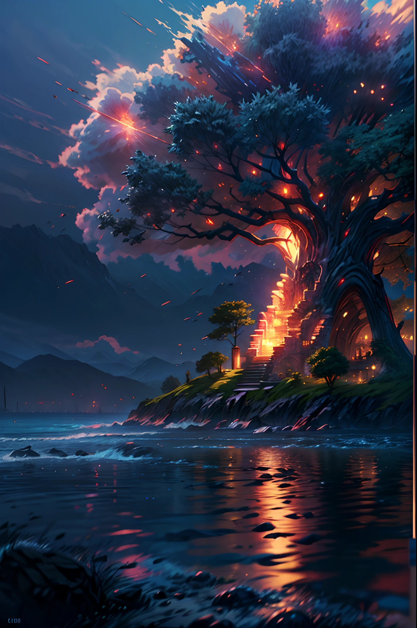 Yggdrasil Tree Island Ocean