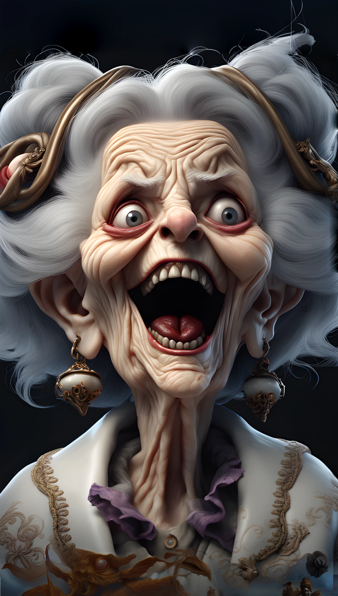 Mad Grandmother Evil Smile