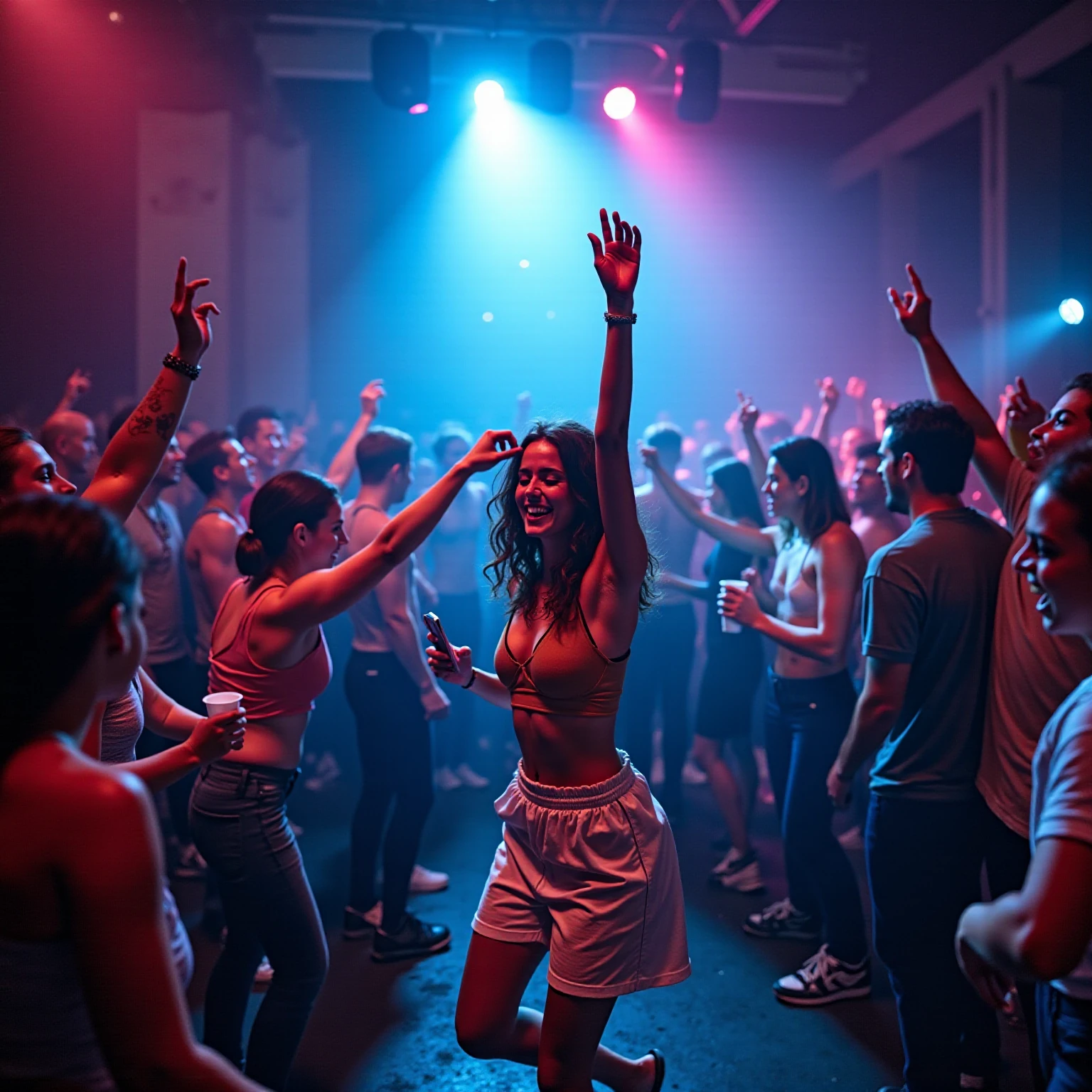 Techno Rave Girl Dancing