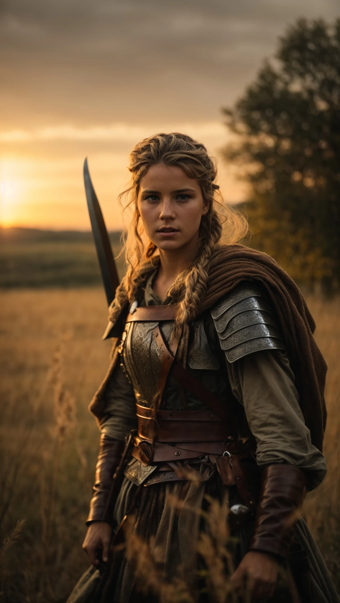 Armored Warrior Woman Forest Ambush