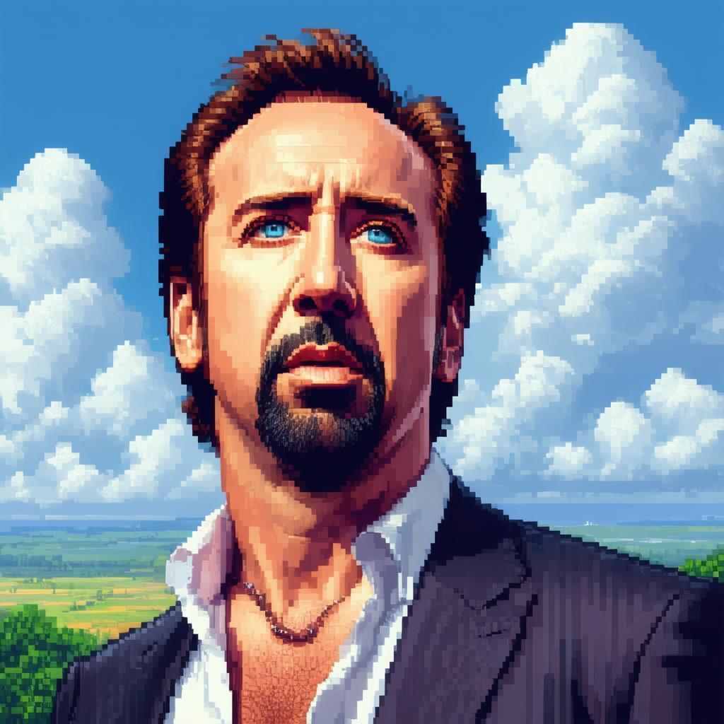 Nicolas Cage Immortalized in 8 Bit Pixels