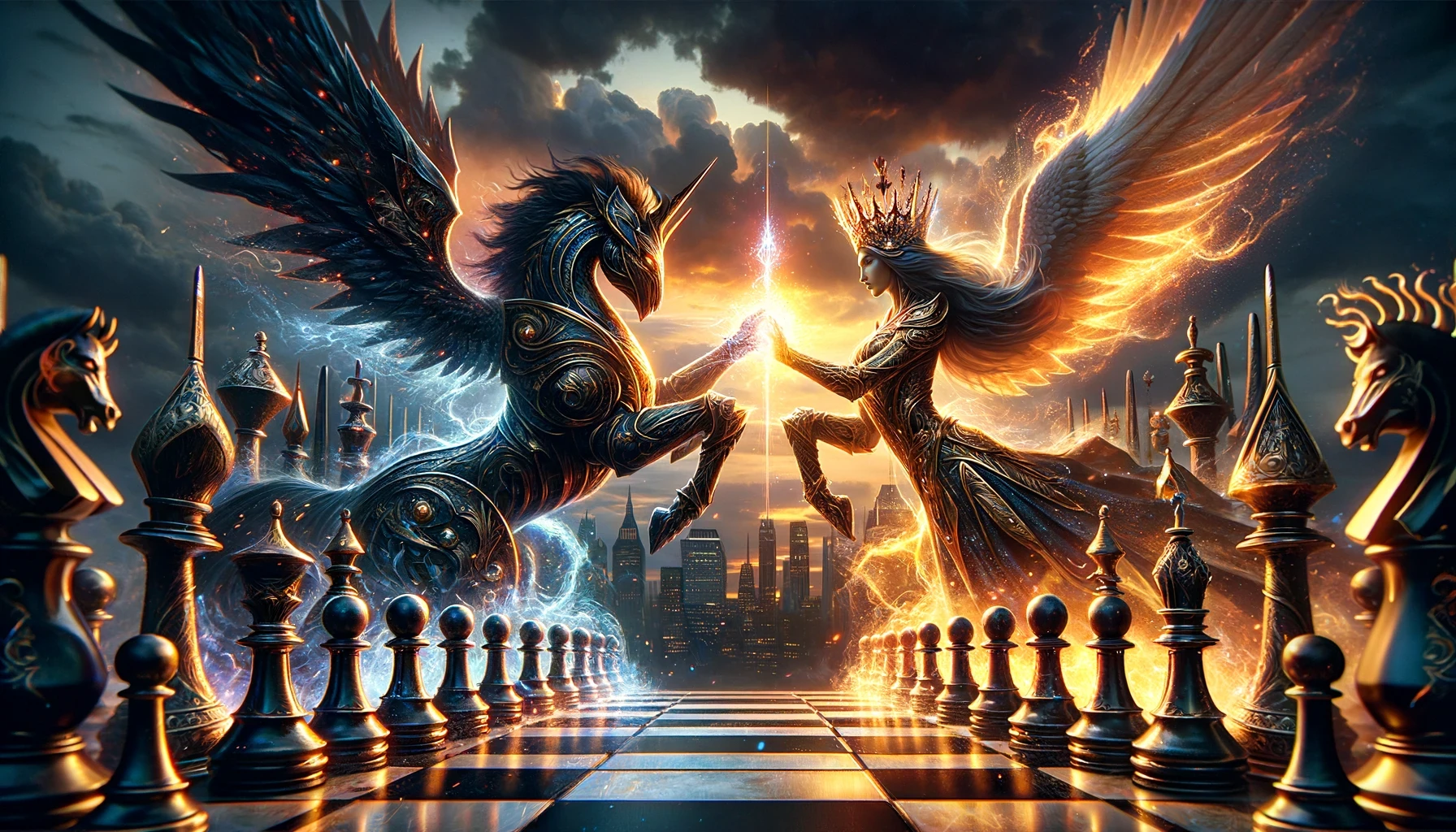 Mythical Chess Pieces Duel Battle