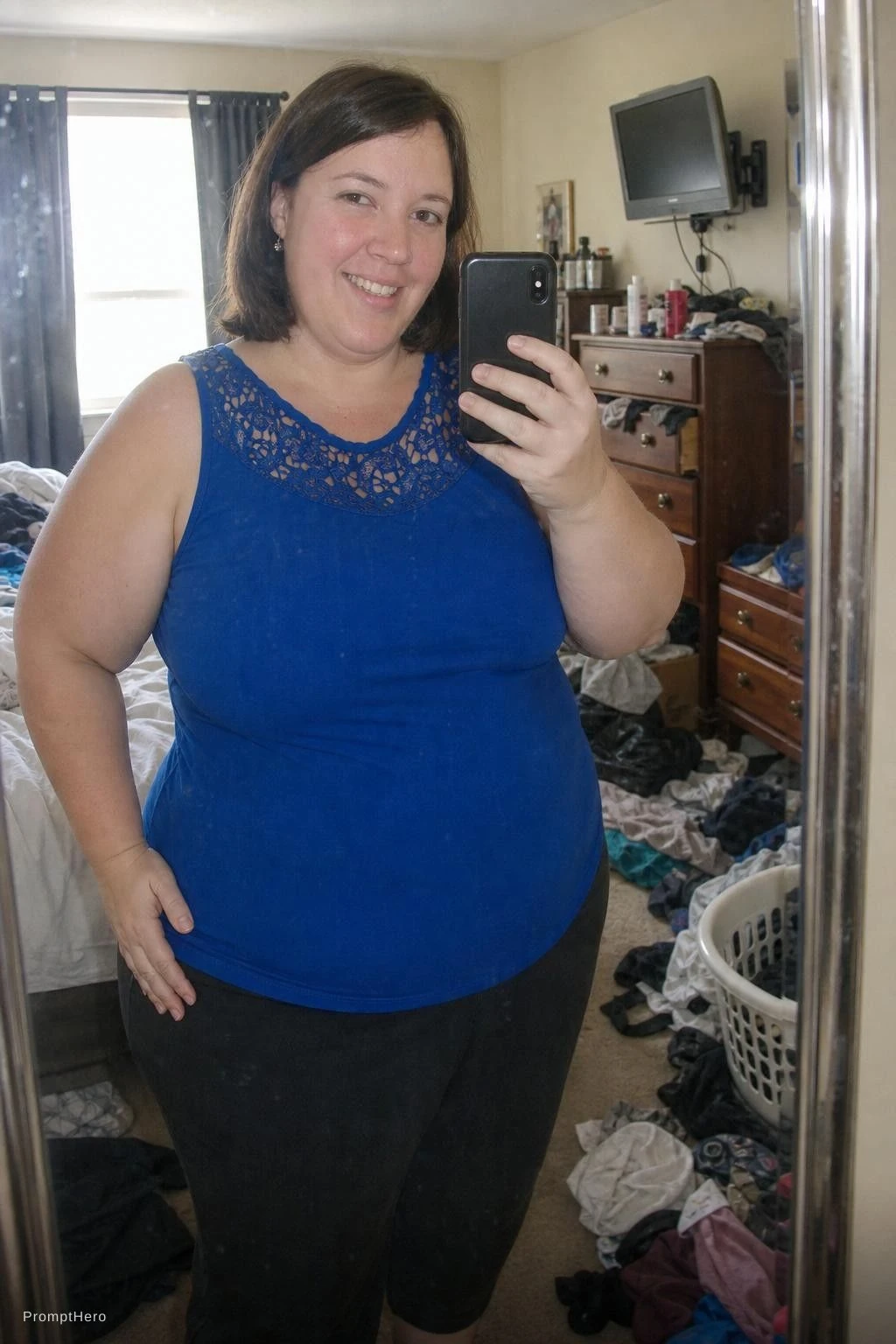 Mirror Selfie Messy Bedroom