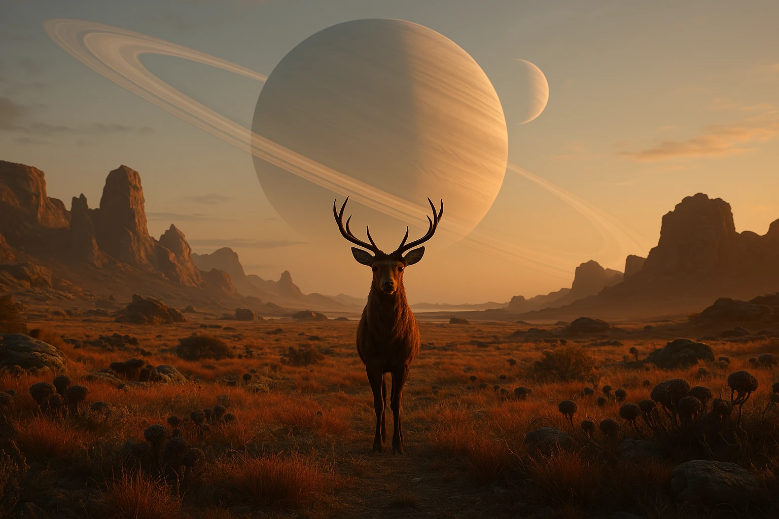Enchanted Deer Alien Planet