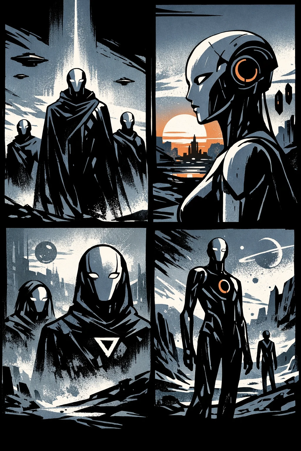 Futuristic Humanoid Graphic Novel