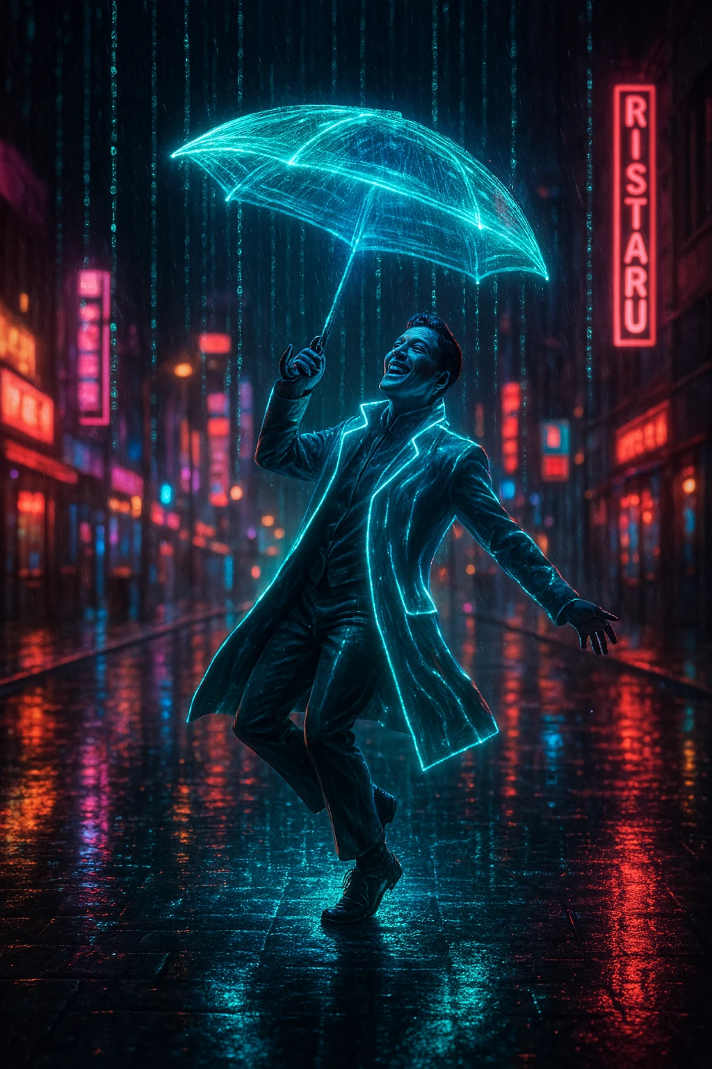 Cyberpunk Dancing Trench Coat