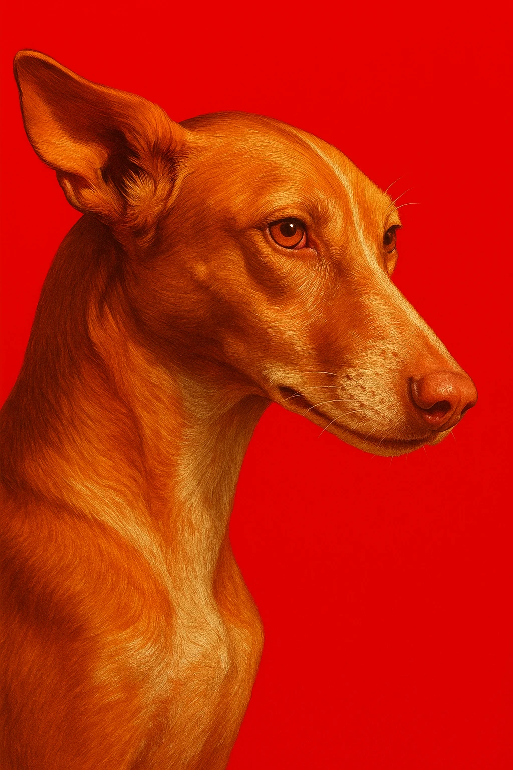 Pharaoh Hound Dog Portrait