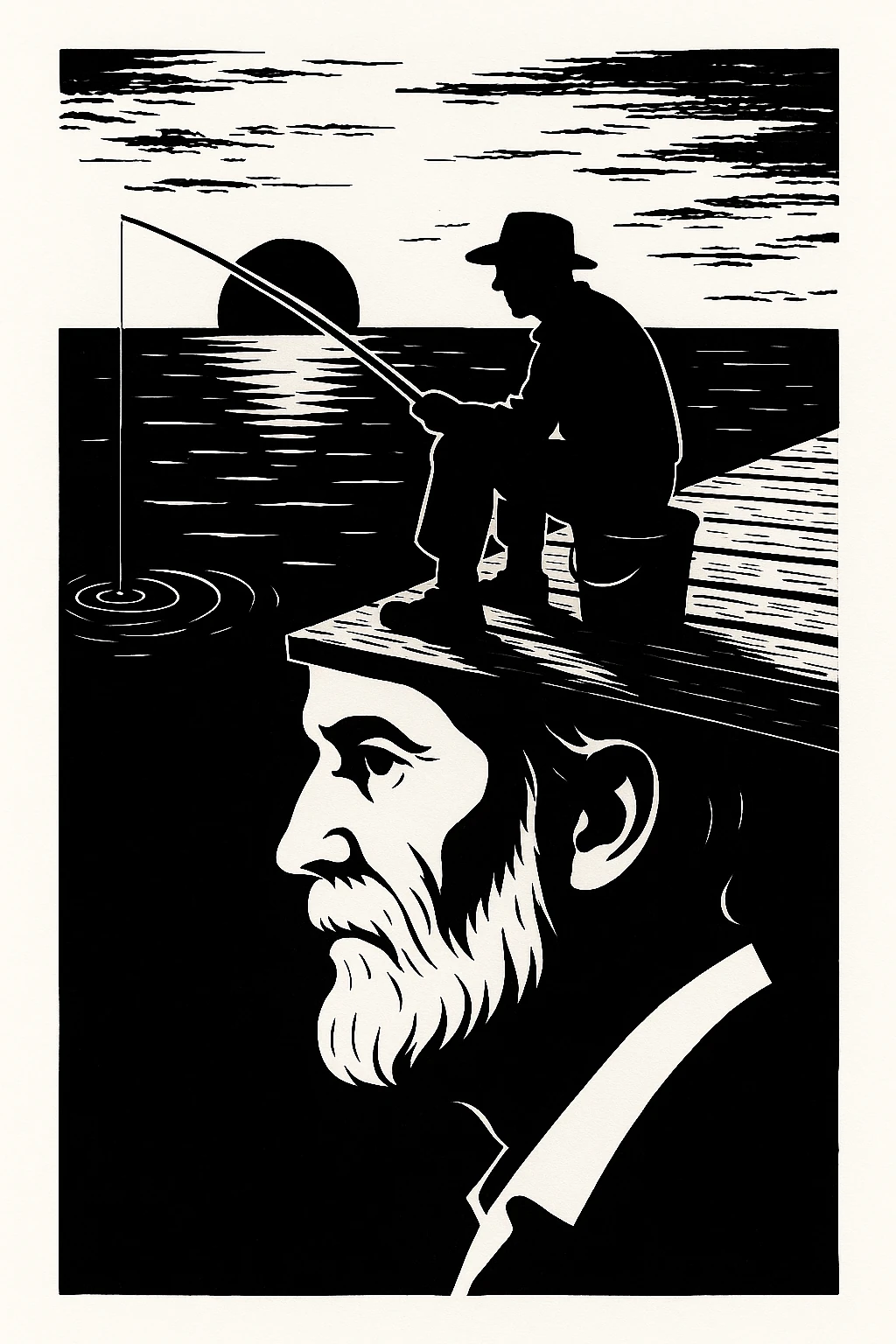 Optical Illusion Fisherman Wise