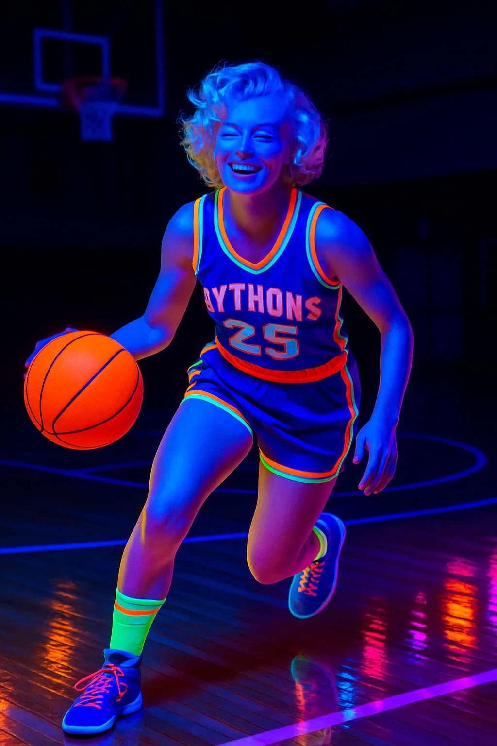Marilyn Monroe Basketball Neon