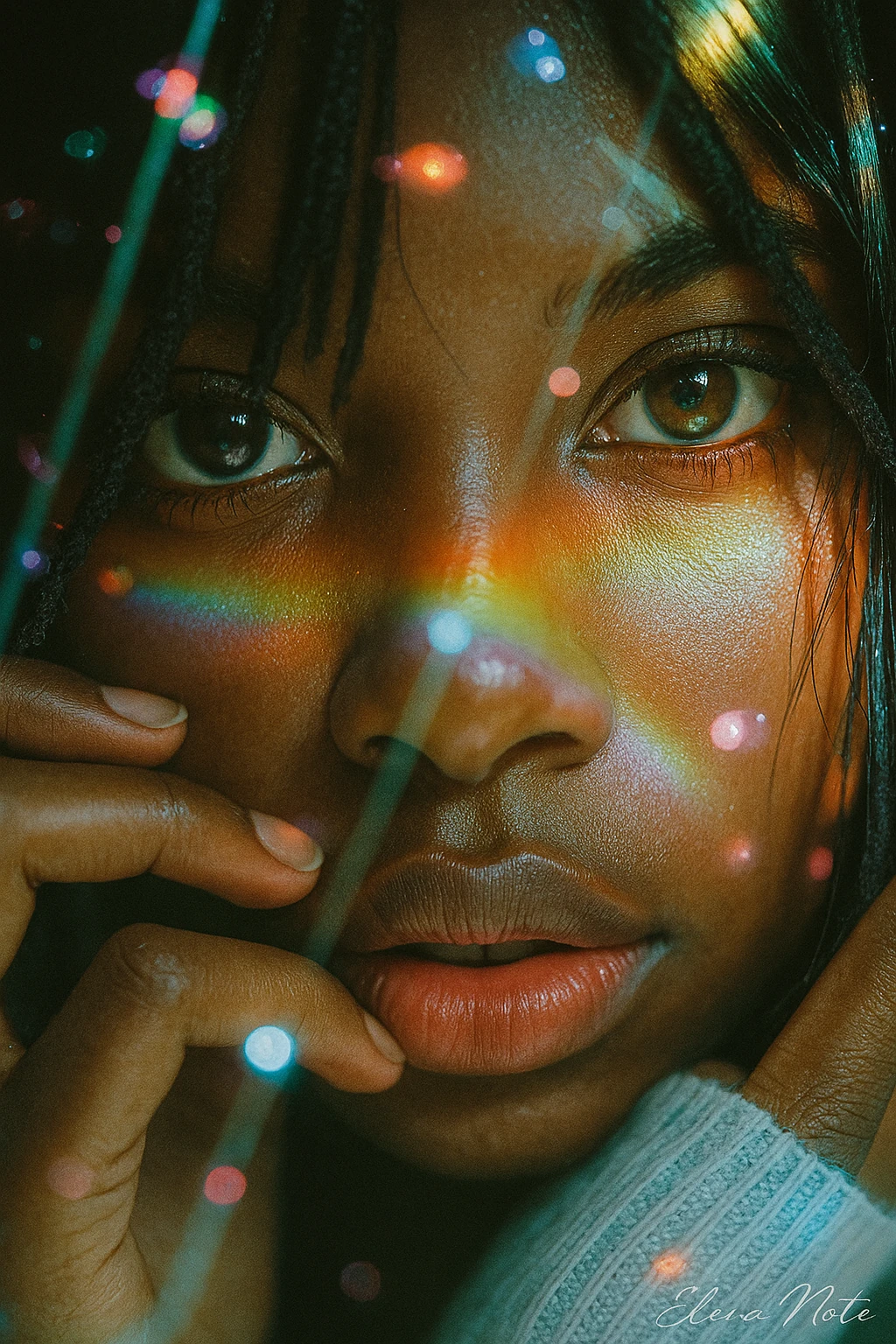 Woman Heterochromia Lens Flare