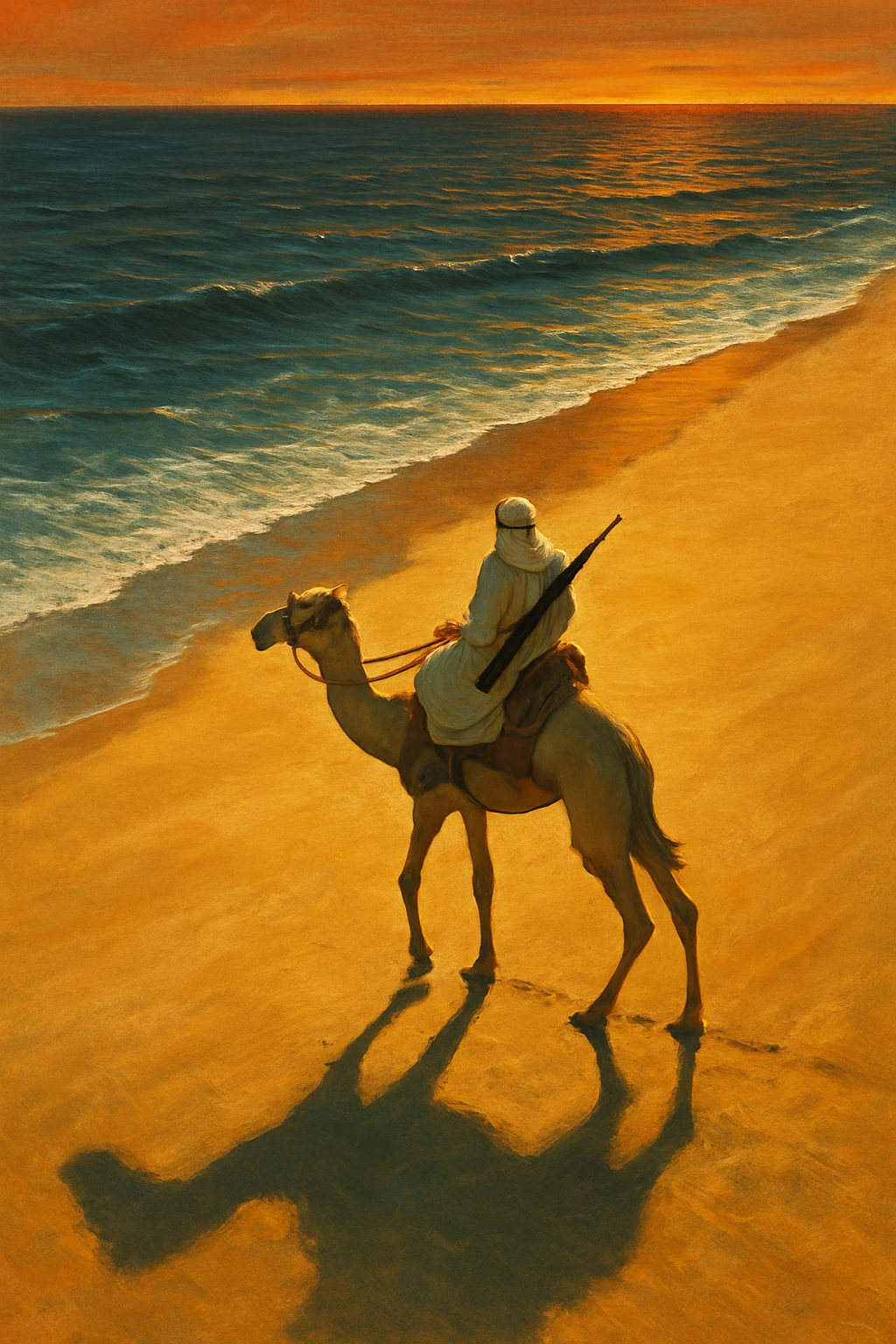 Bedouin Camel Beach Poster