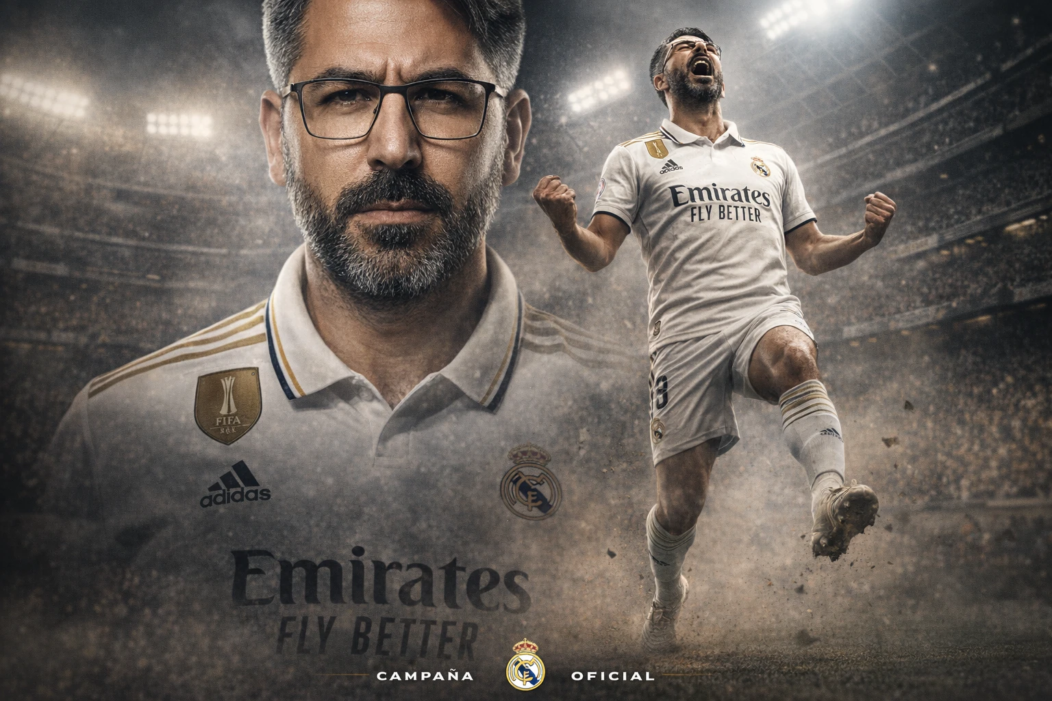 Football Player Stadium Campaign Poster