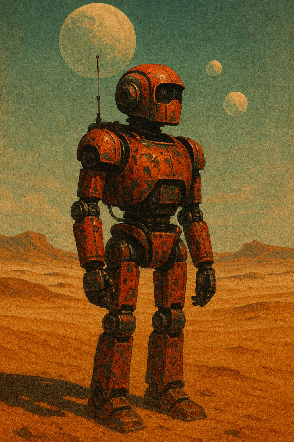 Robot Desert Retro-futuristic Alien