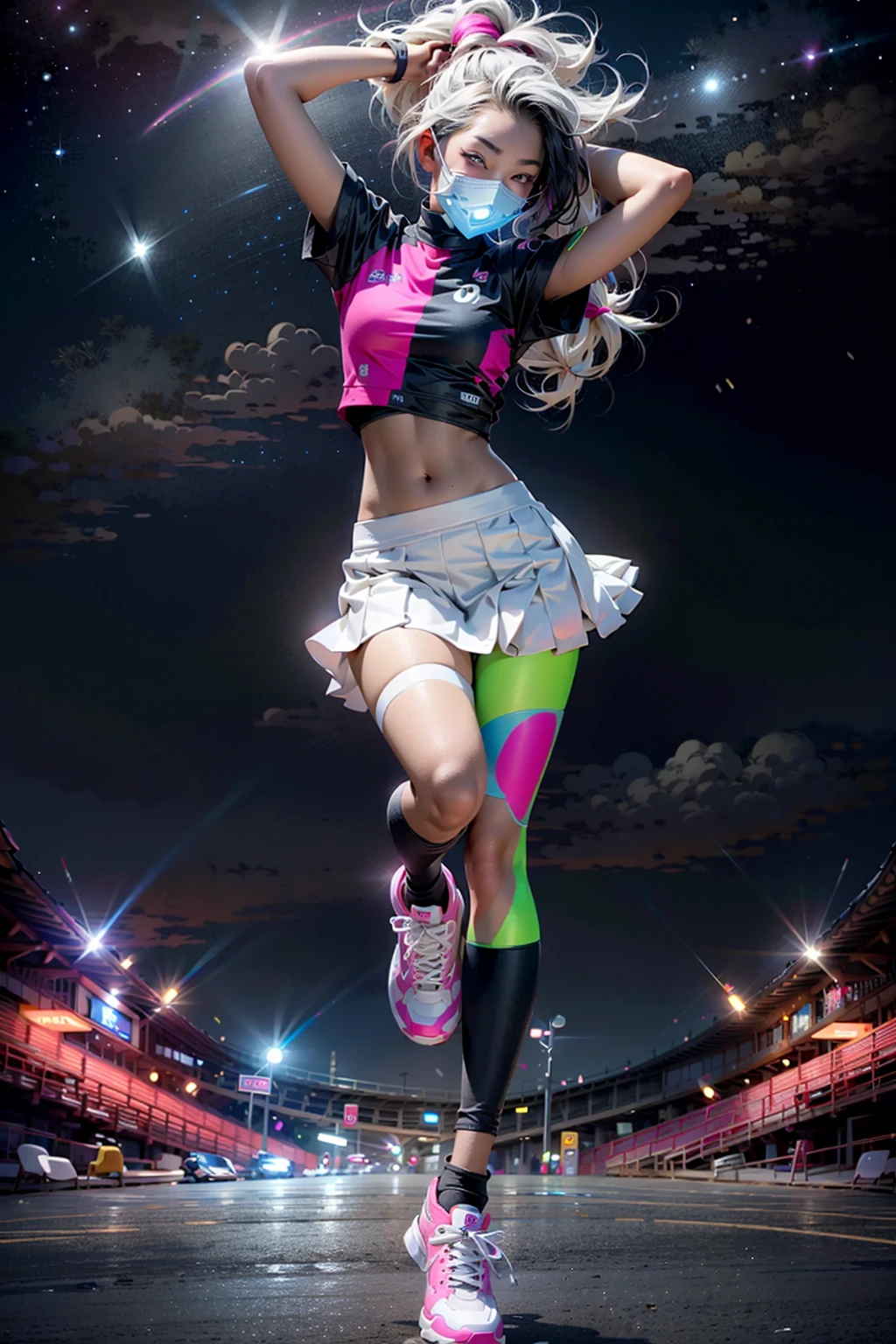 Korean Woman Sports Neon