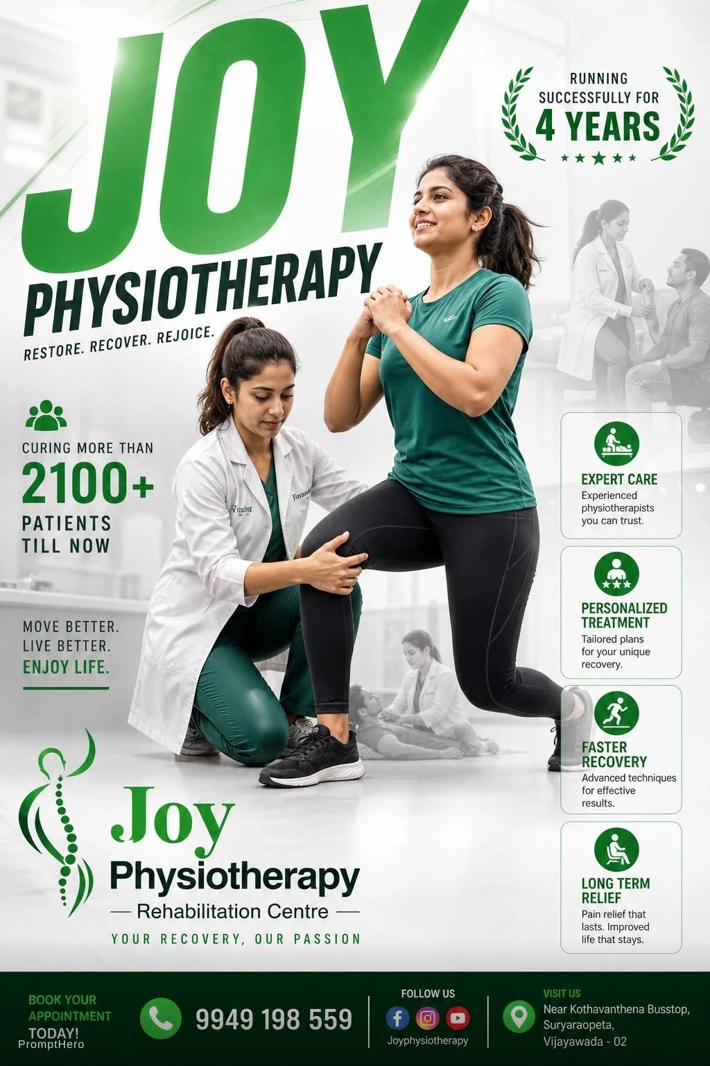 Joy Physiotherapy Clinic Advertising Poster