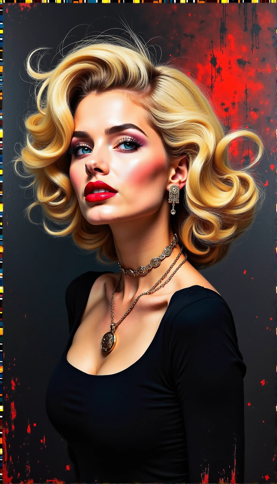 Woman Expressive Hair Painting