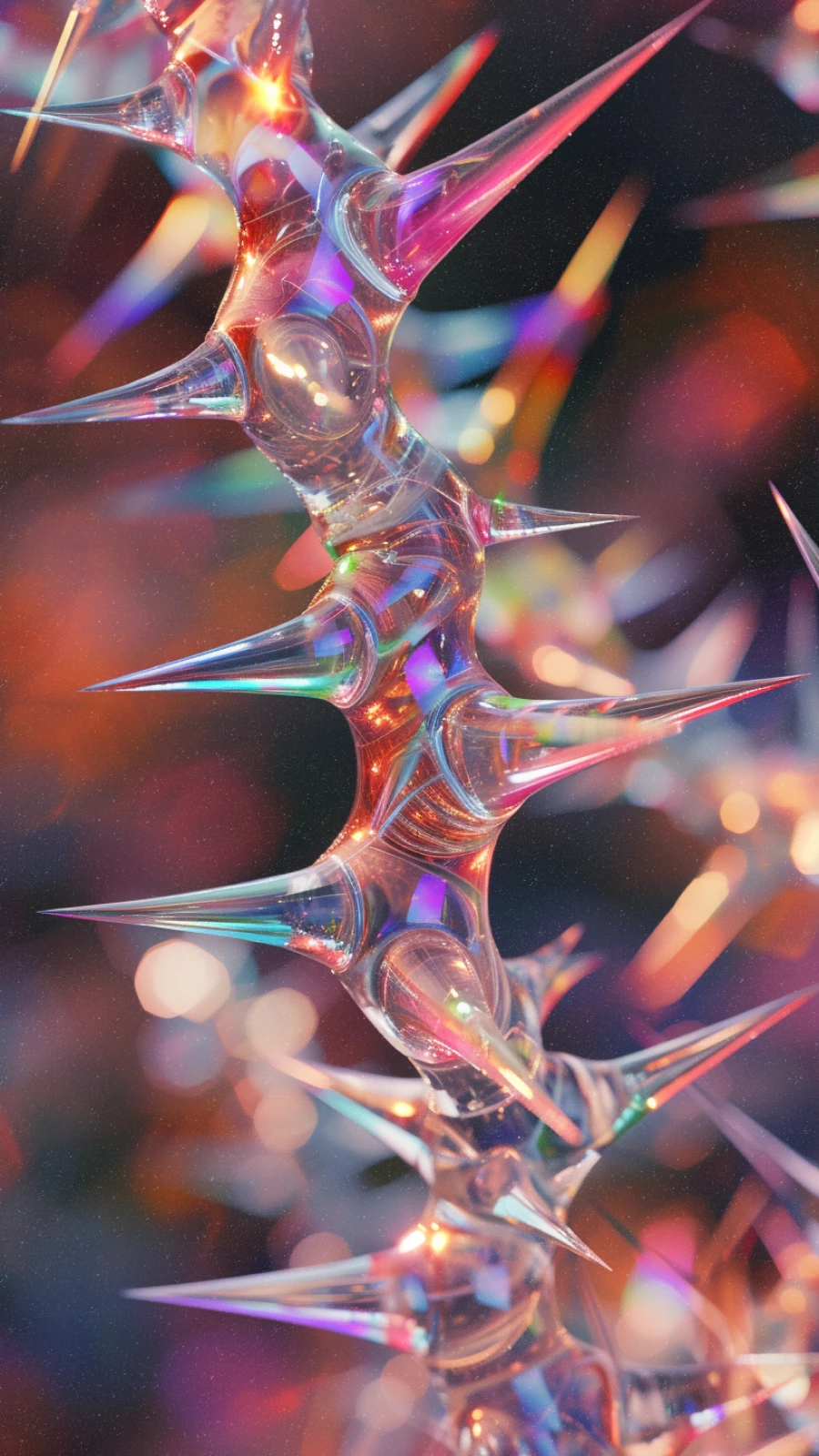 Transparent Molecular Spikes Light