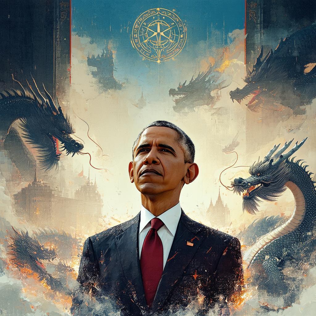 Obama in a Soviet Fantasy Dragon Realm