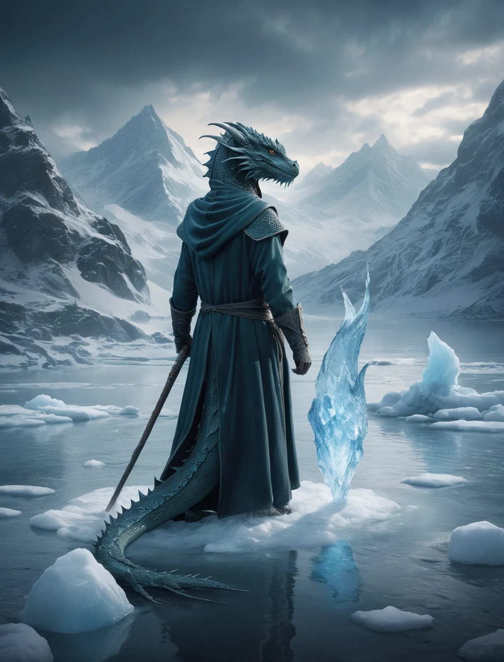 Wizard Water Dragon Breaking Ice