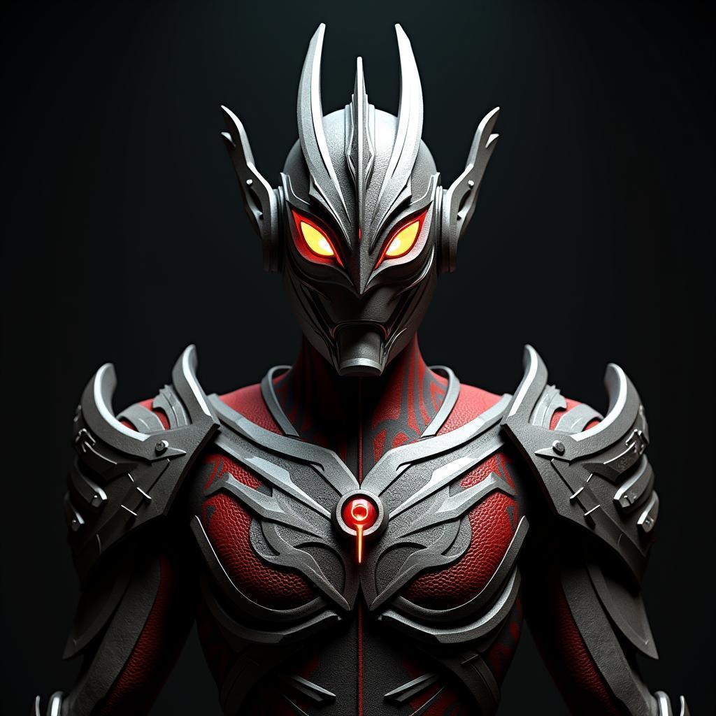 Symmetrical Ultraman in Intricate Japanese Armor