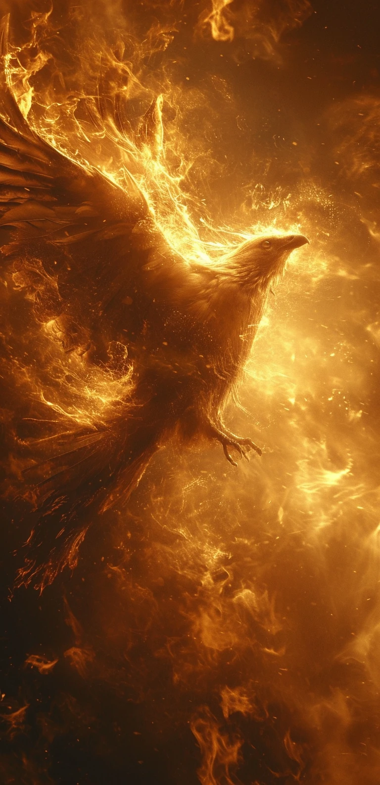 Bird Fire Demonic Portrait