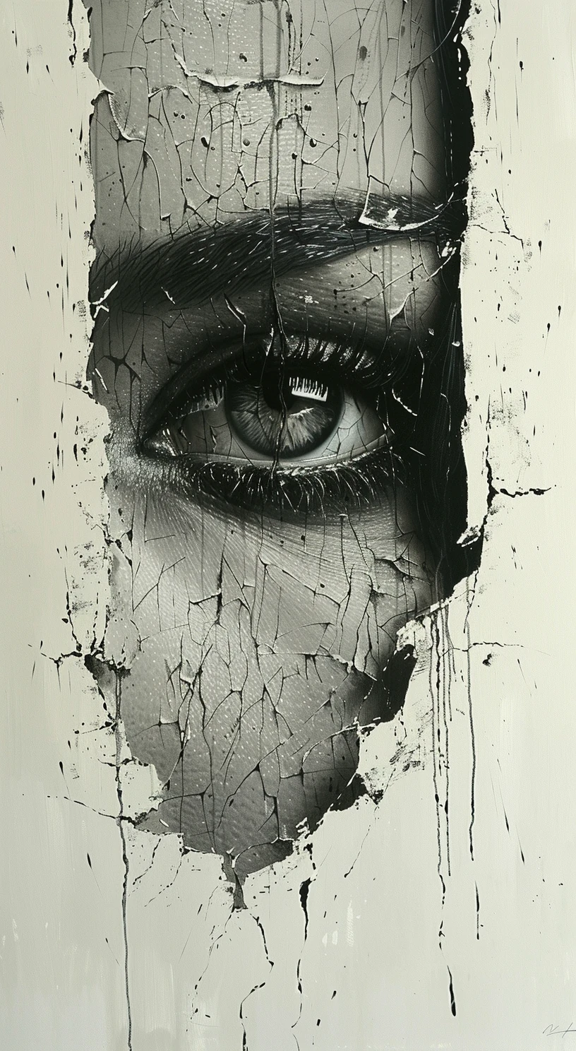 Eye Ripped Paper Face