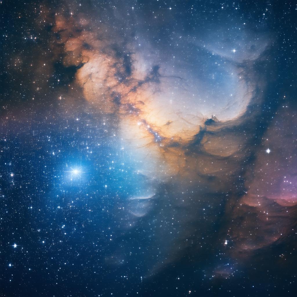 Orion Constellation Painted in Swirling Luminous Color