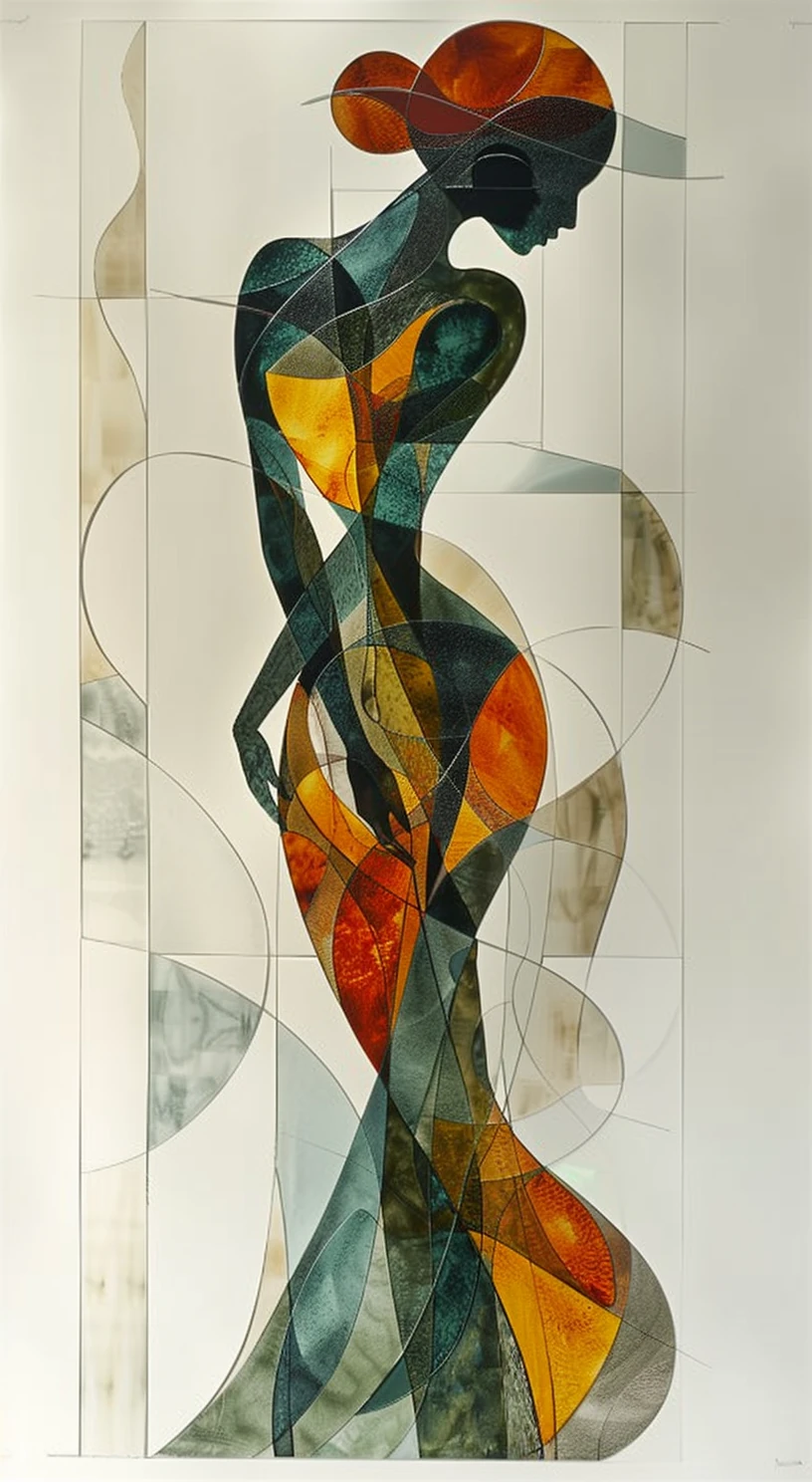 Woman Picasso Geometric Forms