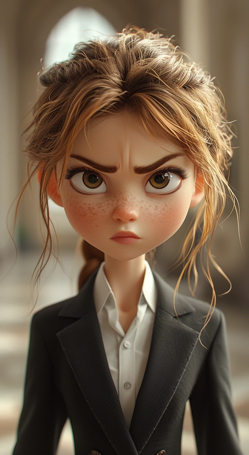 Girl Business Suit Angry