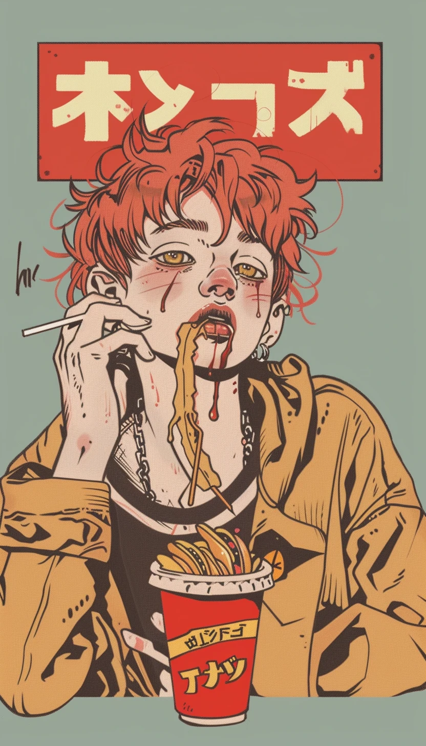 Fast Food Ad Billboard Anime