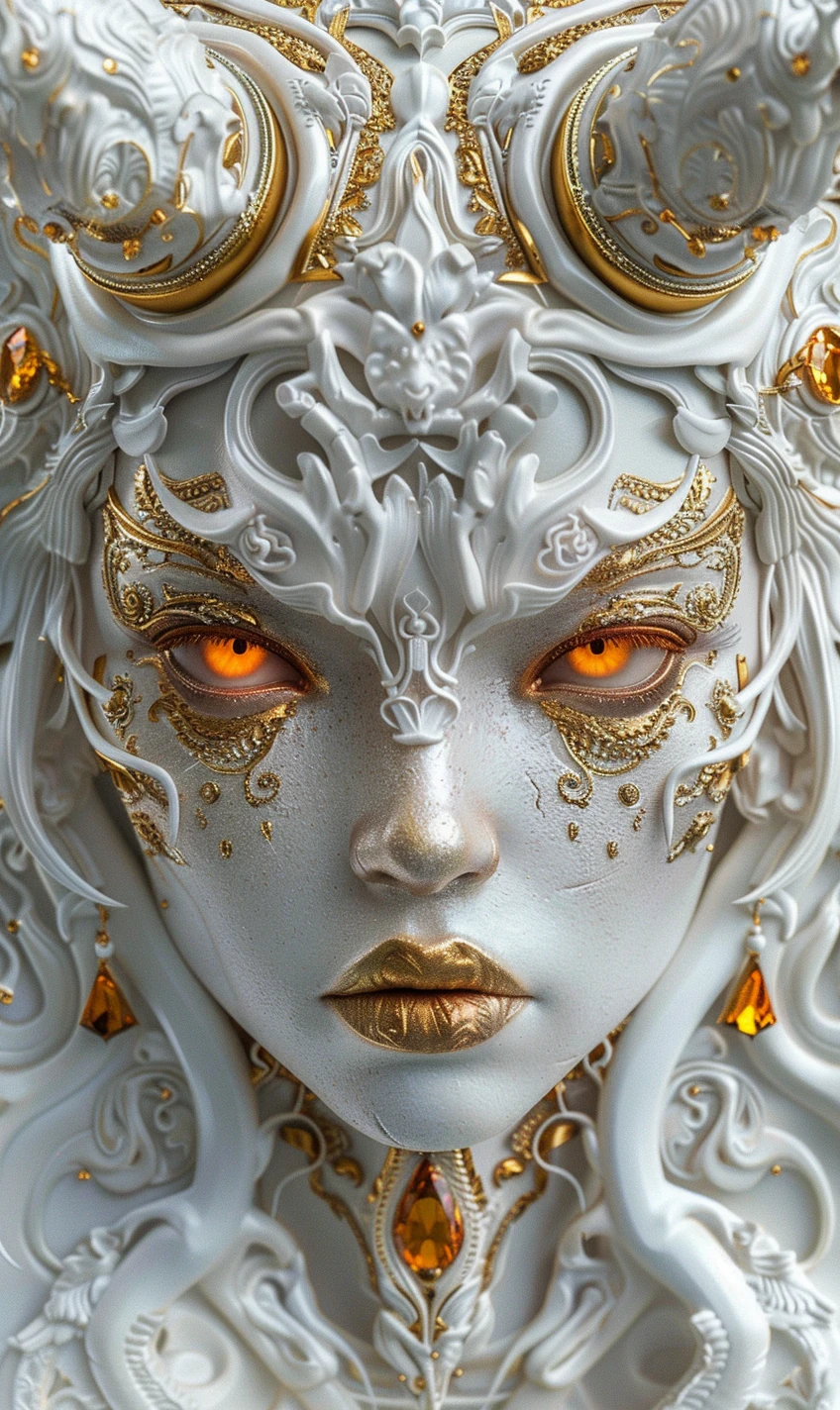 Woman Demon Attire Face