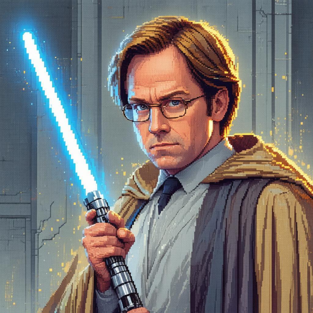 Dwight From The Office as Pixel Jedi