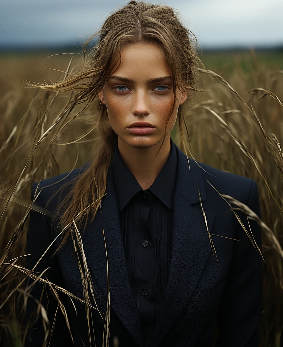 Woman Tall Grass Scottish
