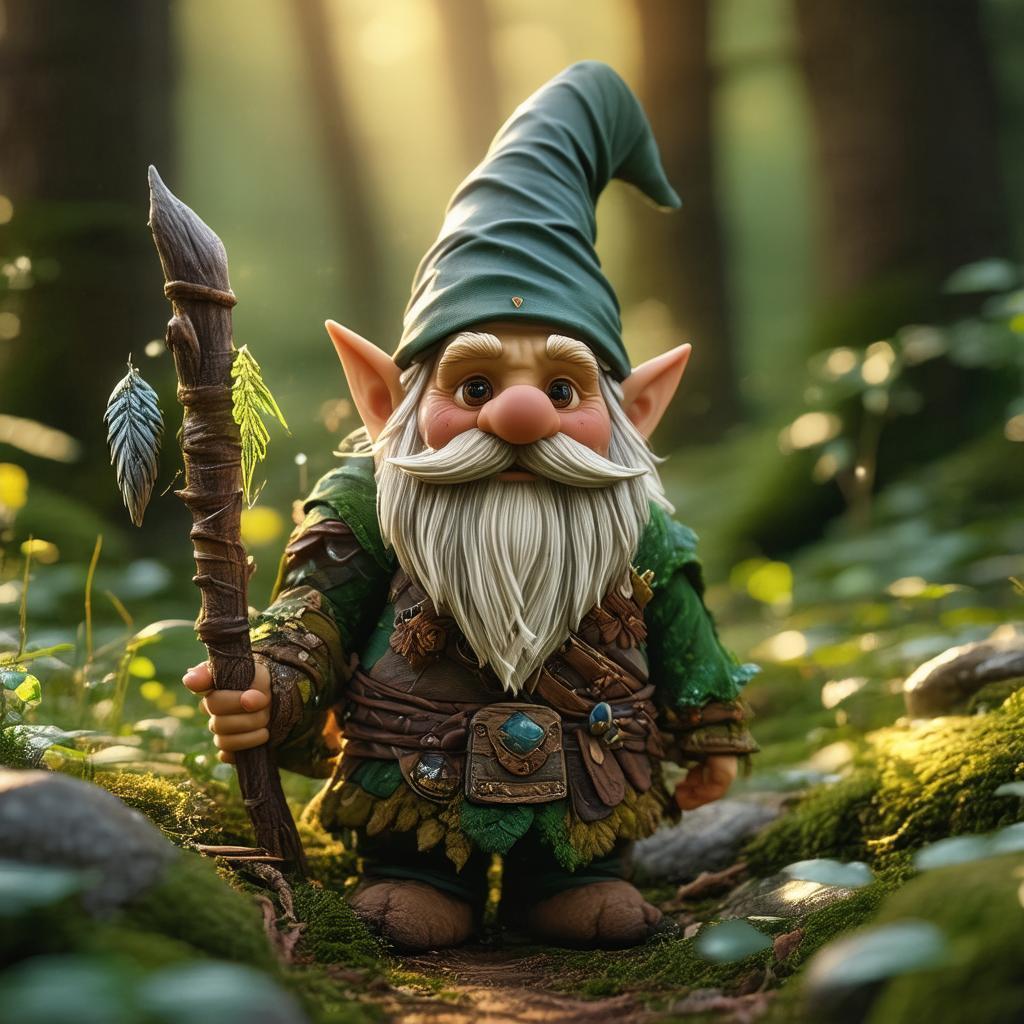 Gnome Druid Rendered in Golden Octane Light