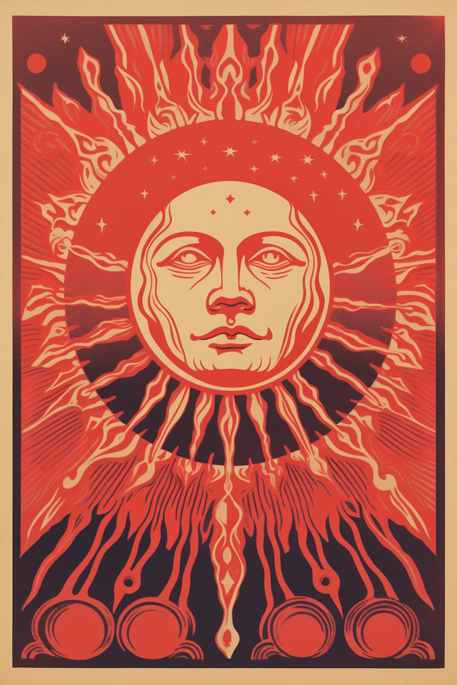 Sun Moon Tarot Psychedelic