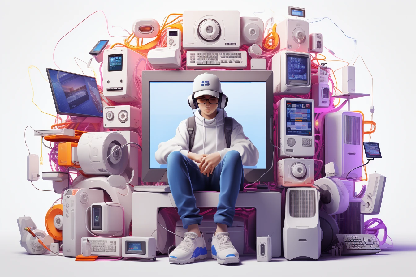 Animated Character Electronics Portrait