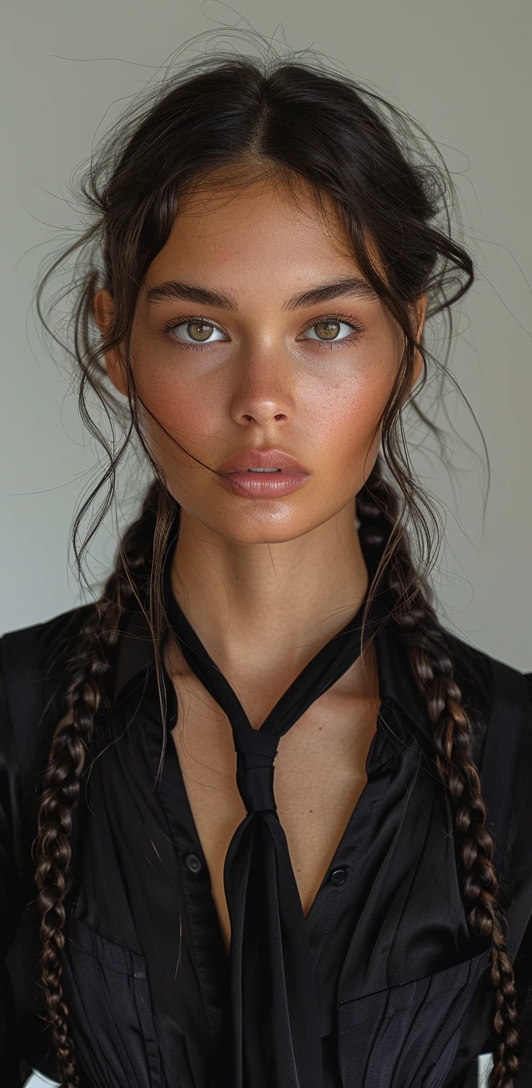 Androgynous Supermodel Black Tie