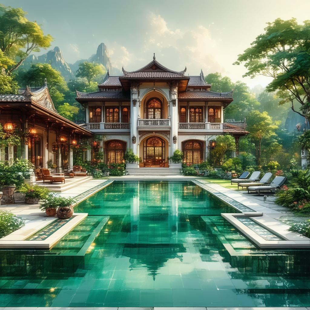 Grand Manga Mansion With a Pristine Pool