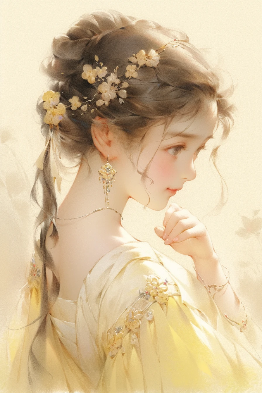 Girl Yellow Tang Dynasty
