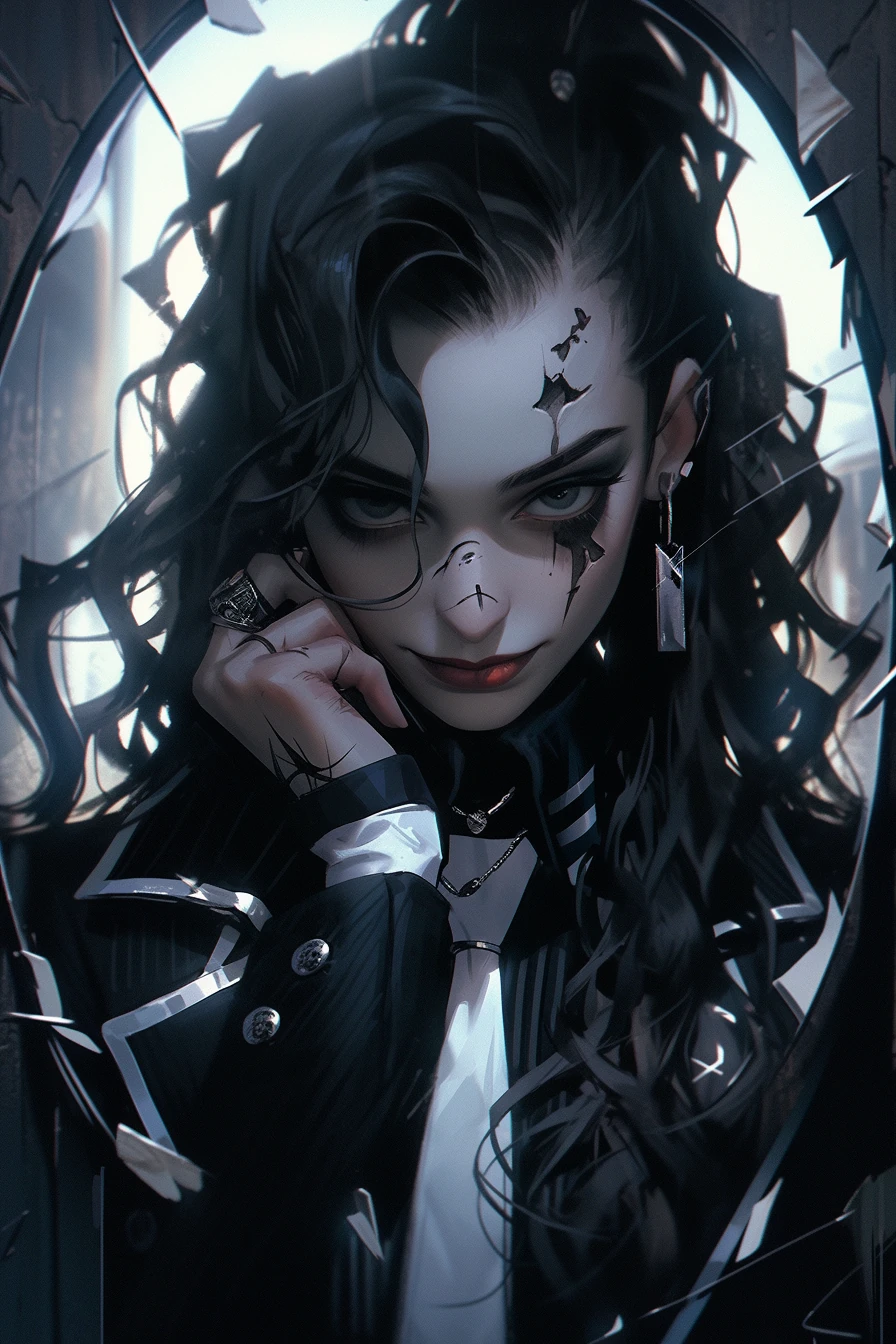 Girl Joker Mirror Horror