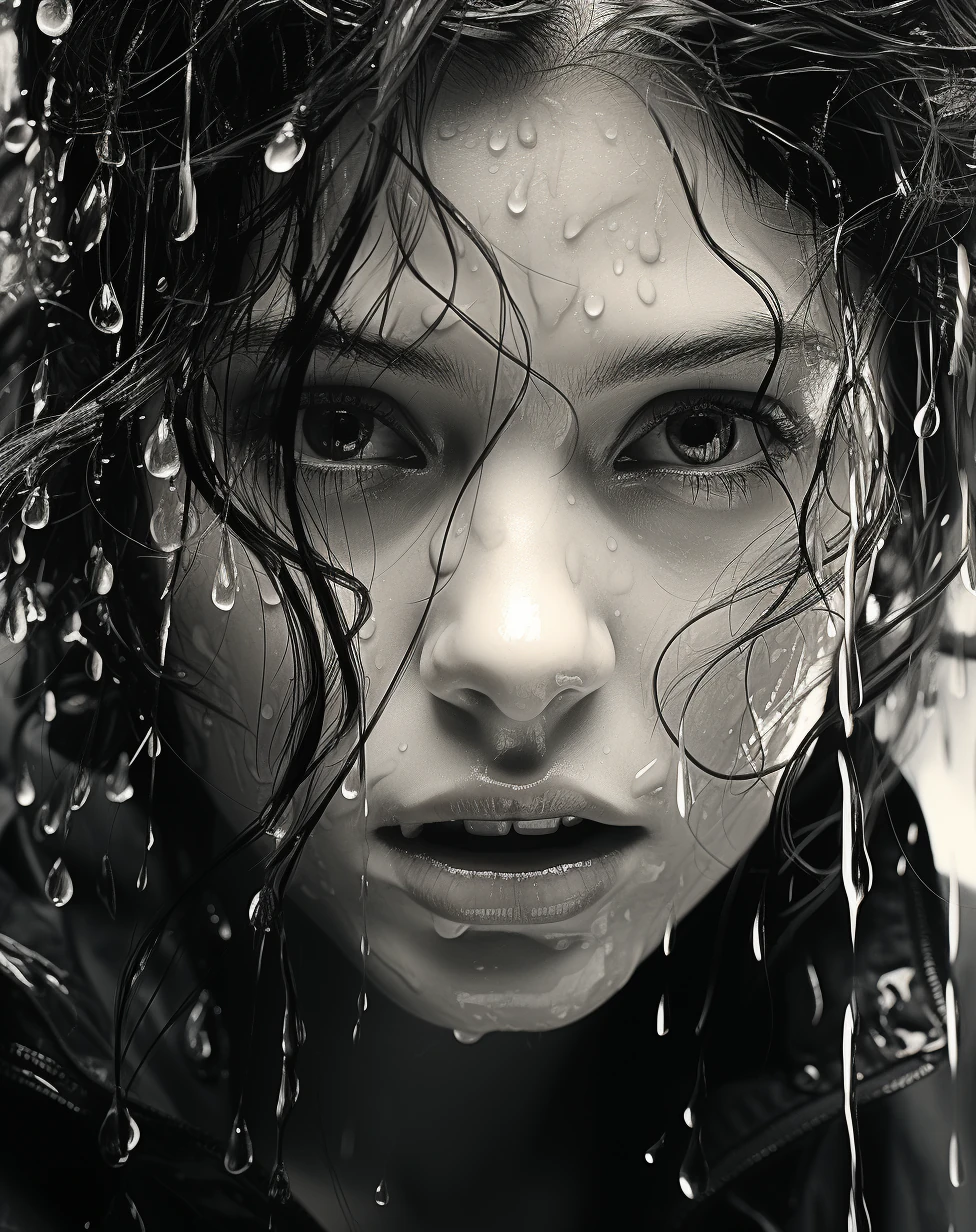 Woman Face Water Drops Pictures Girl From