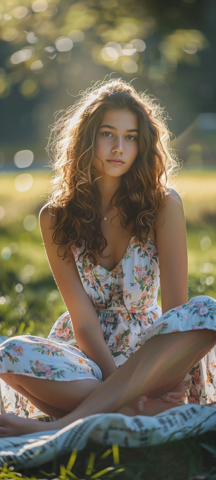 High Resolution Beautiful Woman Wearing Summer Dress