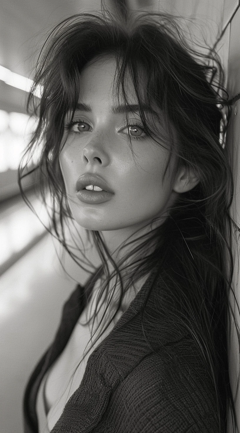 Woman Long Hair Subway Station