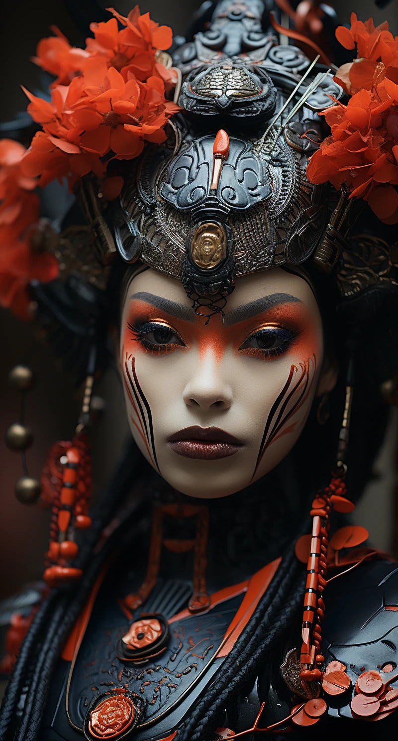 Geisha Anime Character Portrait