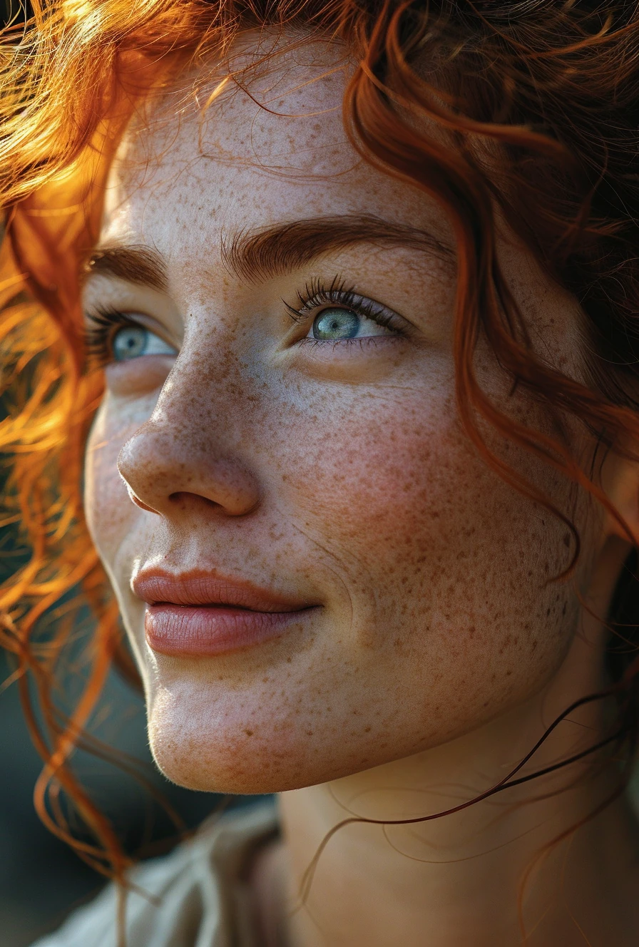Woman Freckles Smiling Portrait