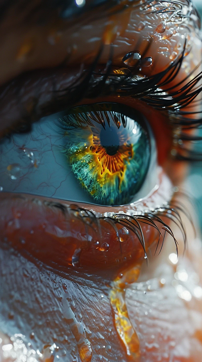 Eye Water Drop Close Up