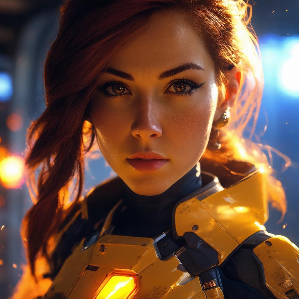 Brigitte From Overwatch in Retro Sci Fi Film